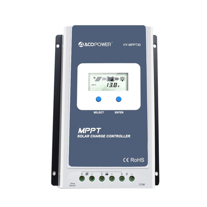 ACOPOWER 220Watts Flexible Solar RV Kit w/ 30A MPPT LCD Charge Controller, Solar Cable Wire,Tray Cable and Y Branch Connectors,Cable Entry Housing for Marine, RV, Boat, Caravan