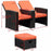3PCS Patio Furniture Reclining Recliner - Gauxvestandbeyond by Maddy