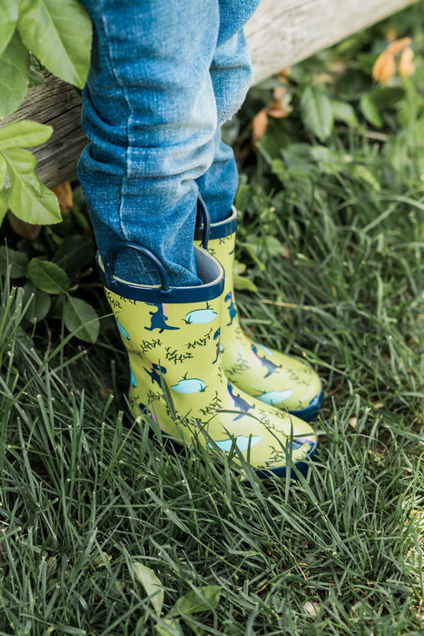 Loop Boot - Blue Dinosaurs