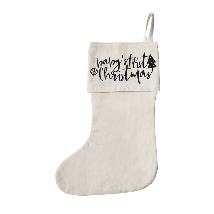 Baby's First Christmas Cotton Canvas Stocking