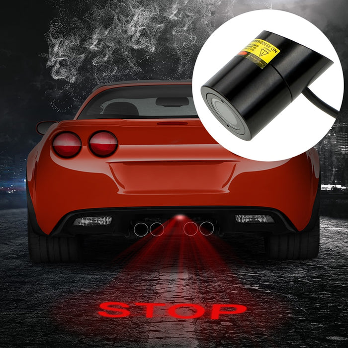 AUTO Car LED Projection Light Warning Laser Tail Logo Projector Auto Brake Parking Lamp STOP KEEP SPACE Sign Car-styling - Gauxvestandbeyond by Maddy