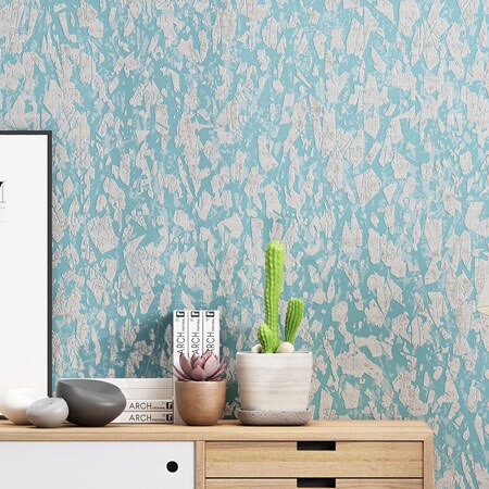 Mediterranean Wallpaper Solid Color Blue DiatomNordic Ins Non Woven Wall Papers Home Decor for Living Room Bedroom Walls Behang - Gauxvestandbeyond by Maddy