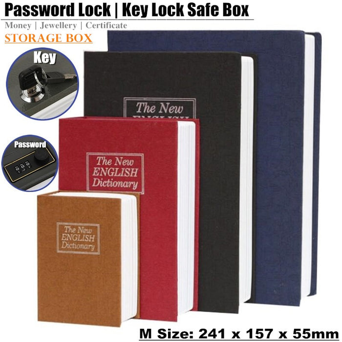 30pcs Kid Gift Dictionary Mini Safe Box Book Hidden Secret Security Key Lock Money Jewellery Certificate Storage Password Locker - Gauxvestandbeyond by Maddy
