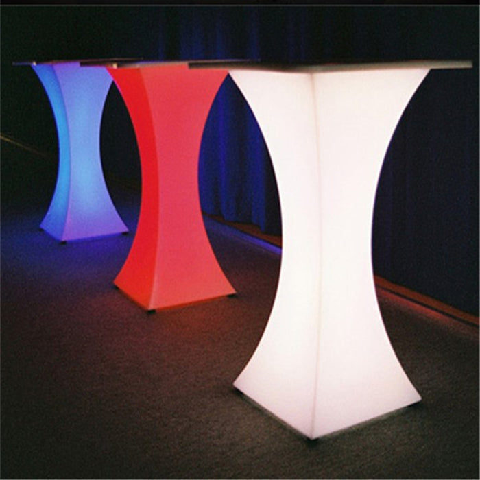 New Led Luminous Cocktail Table Round shape plastic Bar Table For Night Club Coffee Shop  Lighting Furniture bar table set
