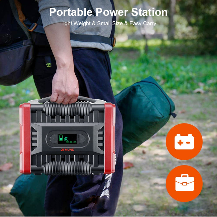 Portable Power Station Solar 110V 220V 300W Power Generator Emergency Energy Supply QC3.0 Power Bank Battery Charger for Outdoor