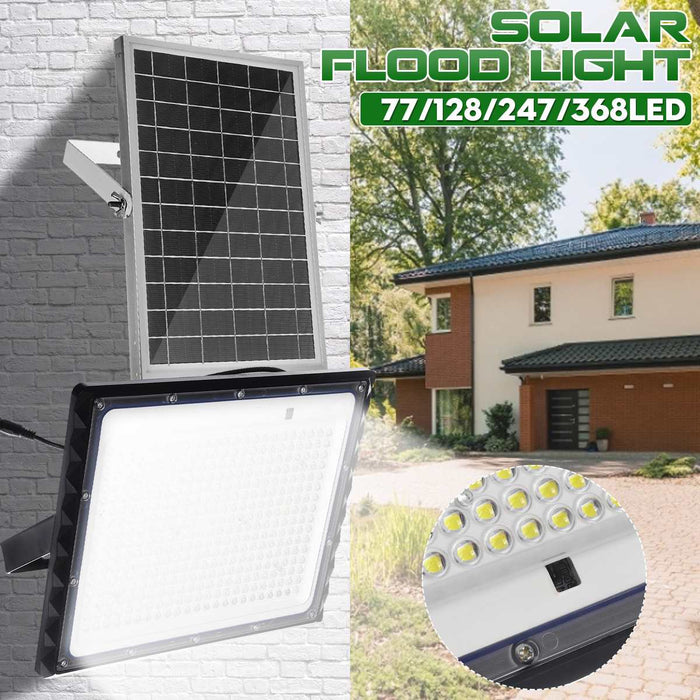 100W 150W 300W 400W Lens LED Solar Flood Light Outdoor Wall Street Lamp IP65 Waterproof Landscape Lighting with Remote Control