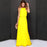 Women Boho Maxi Club Dress Yellow Sleeveless Halter Sunmmer Long Party Dress Banquet Elegant Floor-length Party chiffon dress - Gauxvestandbeyond by Maddy
