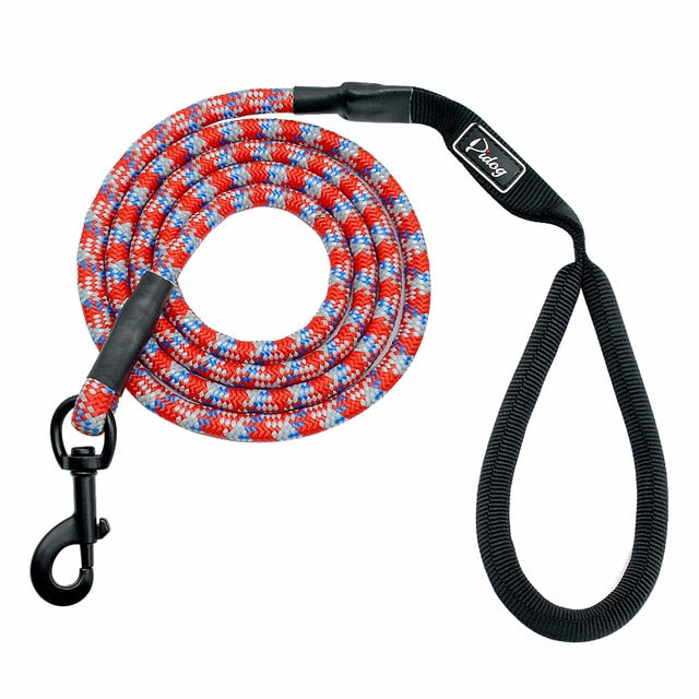 Nylon Reflective Dog Leash Pet Training Leashes Safety 6ft Long Mountain Climbing Rope Dog Lead For Small Medium Large Dogs - Gauxvestandbeyond by Maddy