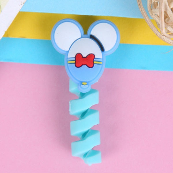 Cartoon Spiral Cable protector Data Line Silicone Bobbin winder Protective For iphone Samsung Android USB Charging earphone Case - Gauxvestandbeyond by Maddy