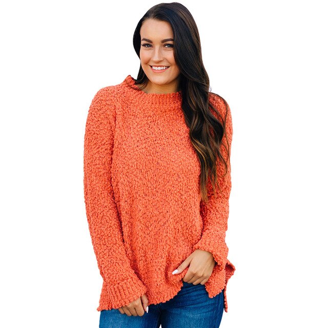 womens Popcorn Pullover sweater - Gauxvestandbeyond by Maddy