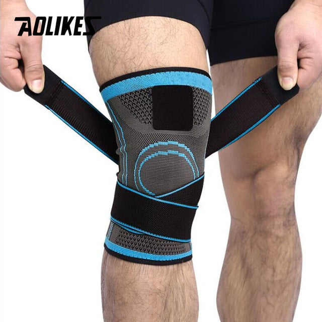 AOLIKES 1PCS 2019 Knee Support Professional Protective Sports Knee Pad Breathable Bandage Knee Brace Basketball Tennis Cycling - Gauxvestandbeyond by Maddy