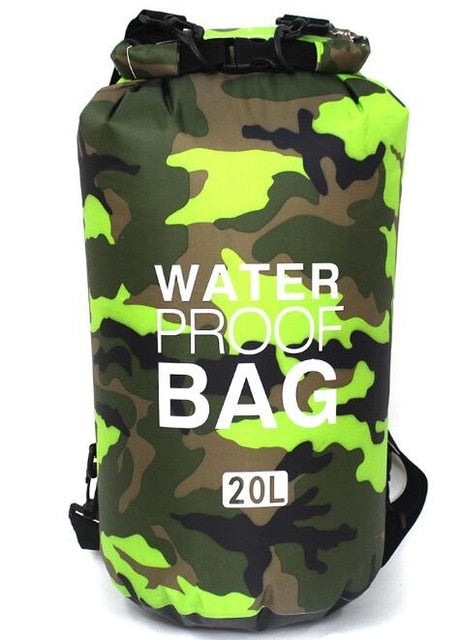 PVC Waterproof Dry Bag 5L 10L 20L 30L Camo Outdoor Diving Foldable Man Women Beach Swimming Bag Rafting River Ocean backpack - Gauxvestandbeyond by Maddy