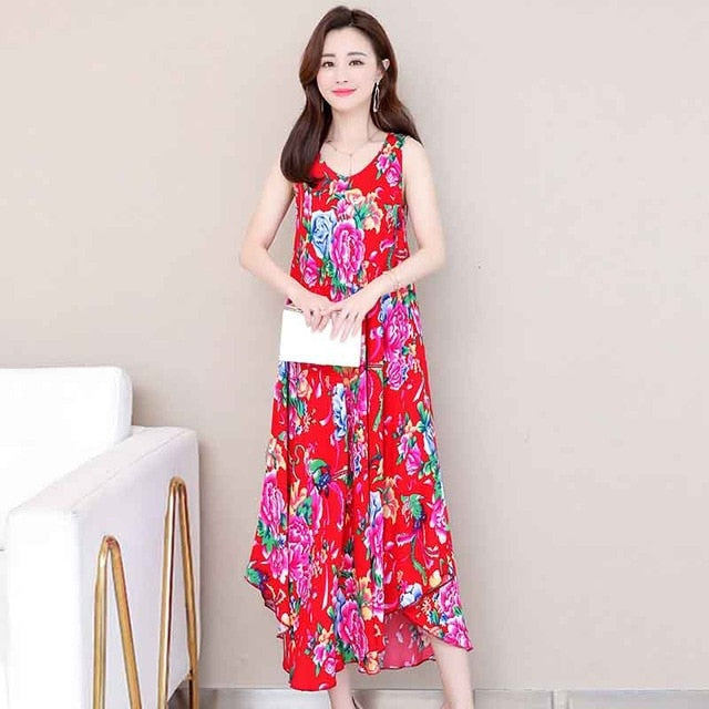 New plus size women summer dress 2019 vestidos style  women clothing loose women clothes casual de festa summer party dresses - Gauxvestandbeyond by Maddy