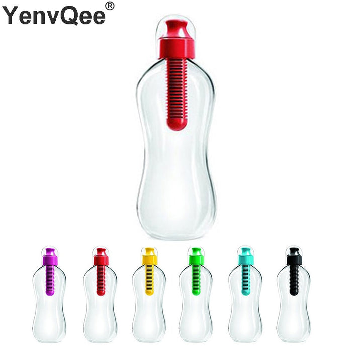550ml Water Bobble Hydration Filter Portable Outdoor Hiking Travel Gym Healthy Water Purifier Drinking Bottle Filtered - Gauxvestandbeyond by Maddy
